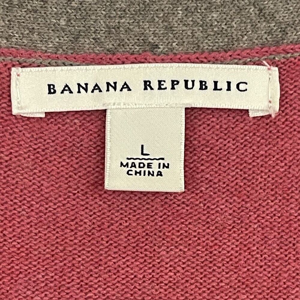 Banana Republic Cardigan Sweater Womens Size Large Pink Button Up Wool Cashmere - Picture 2 of 12